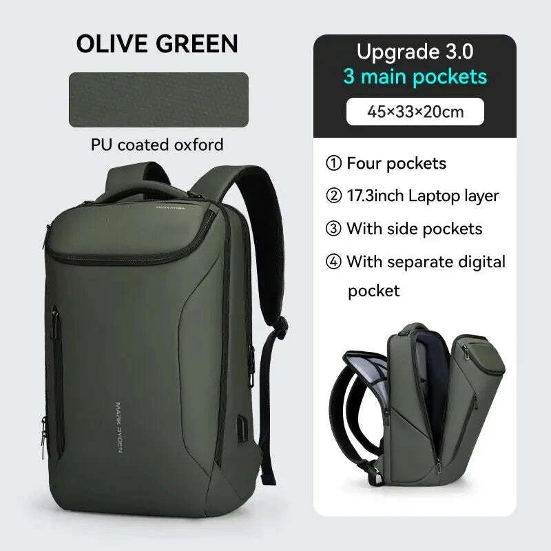 KIMLUD, MARK RYDEN Business Backpack for Men Waterproof and Travel Laptop Backpack with USB Charging, Fits 17 Inch Laptop and Tech Gear, KIMLUD Womens Clothes