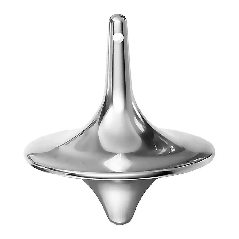 Metal Gyro Silver Hand Spinning Top Fingertips Small Cyclone Gyroscope Anti Stress Fidget Toys for Teenagers & Adults Xmas Gifts