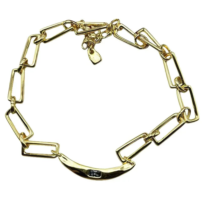 2025 Summer New Bestseller Shiny and Beautiful Blue Crystal Necklace, Women's Jewelry Gift