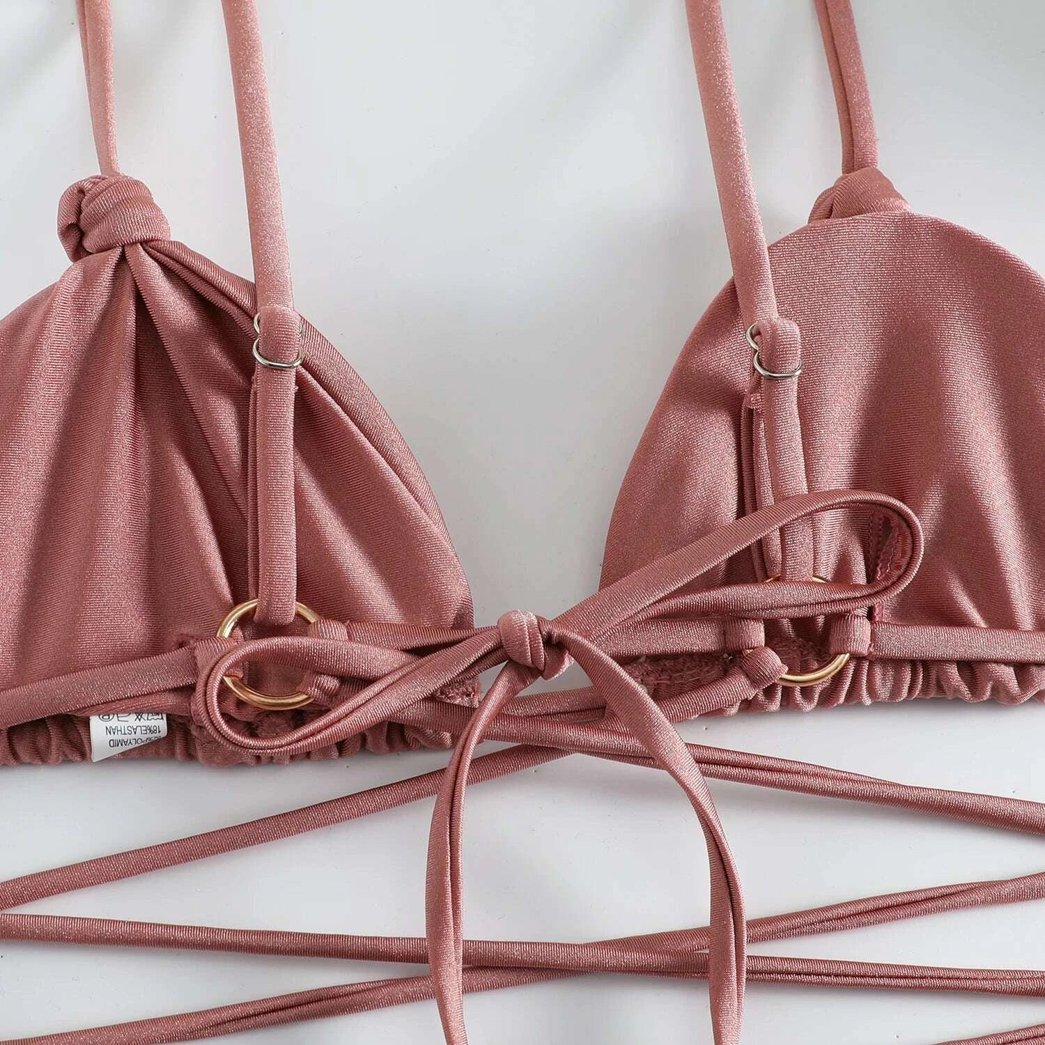 KIMLUD, 2024 Luxury Bikini Set Women Sexy Swimsuit High Cut Bandage Bikini Set Bathing Suit With Tassels Summer Brazilian Biquini, KIMLUD Womens Clothes