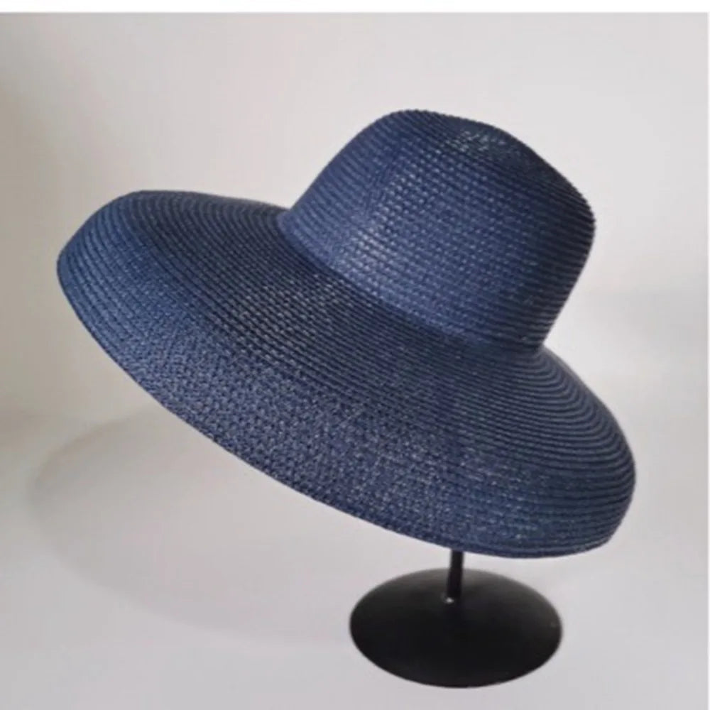 Casual Boho Straw Hat Wide Brim Visor Weave Hat Korean Style Breathable UV Protection Cap Girls