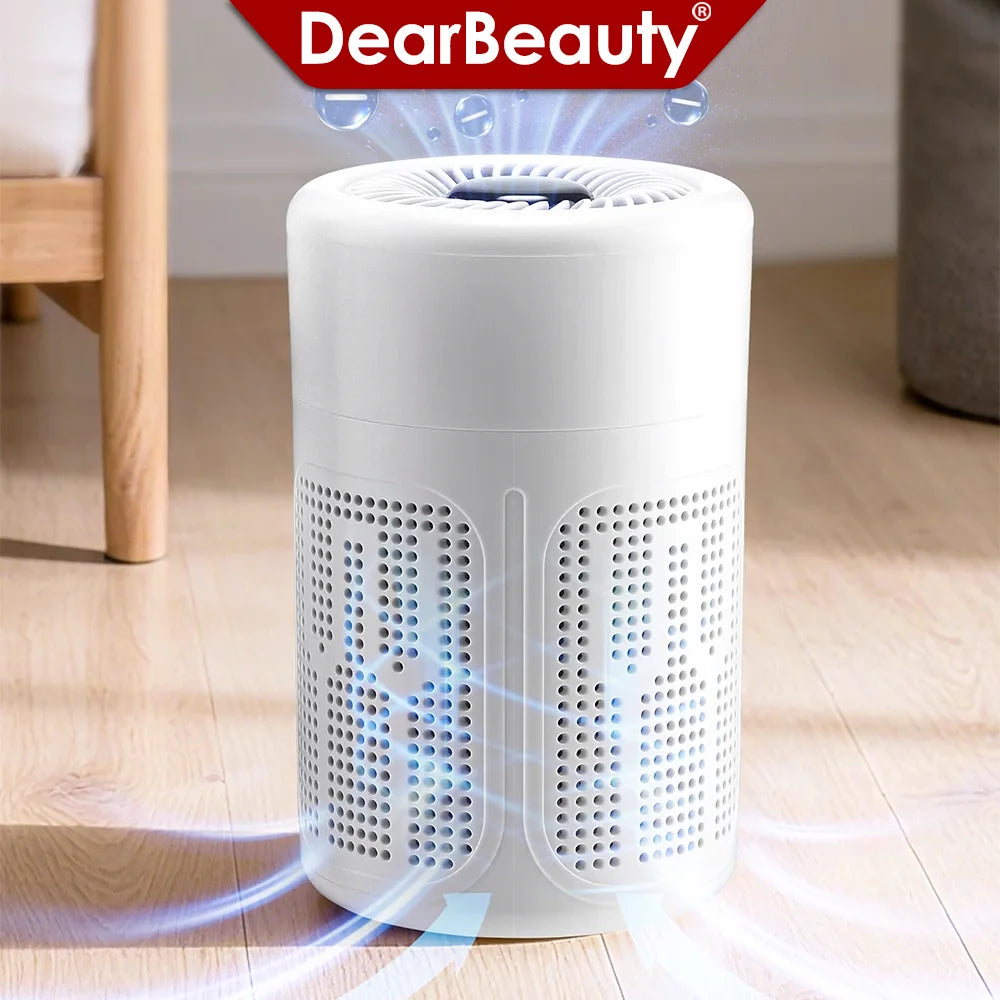 Mini Desktop Air Purifier HEPA Filter With Negative Ion Technology Eliminates Formaldehyde Odors Smoke And Dust Particles