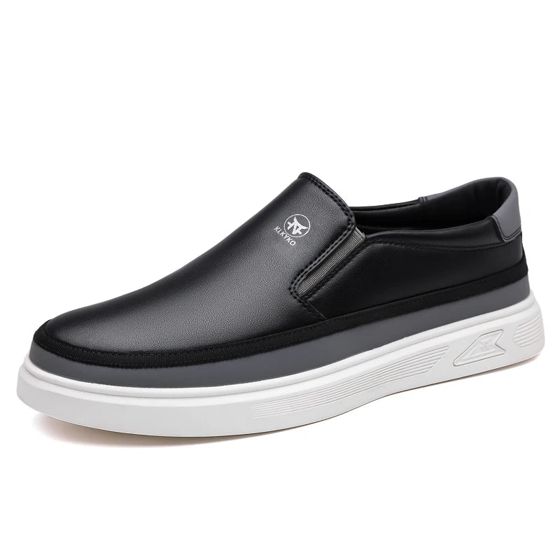 Men's Casual Shoes – Slip-On Driving Moccasin – Leather | KIMLUD