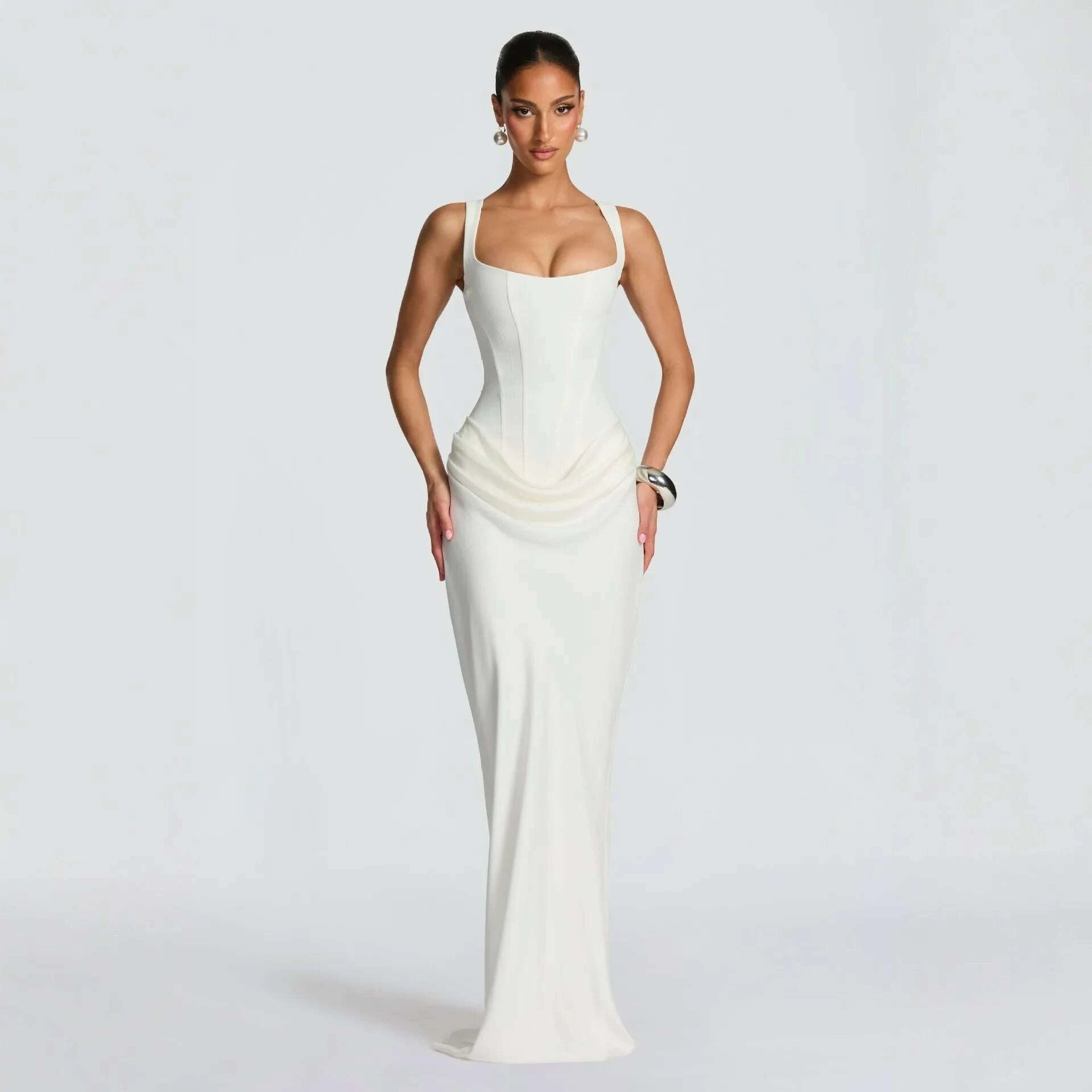 womens-casual-long-sleeved-slim-fit-fishbone-pure-desire-suspender-jumpsuit-long-skirt-slim-fit-solid-color-hip-hugging-dresskimludkimlud-35578173