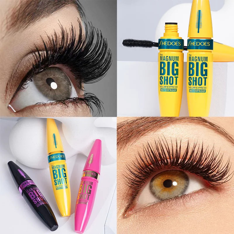 Black Thick eye black Lengthened Waterproof Sweat proof Lasting Lasting Lasting Mascara Setting Cream