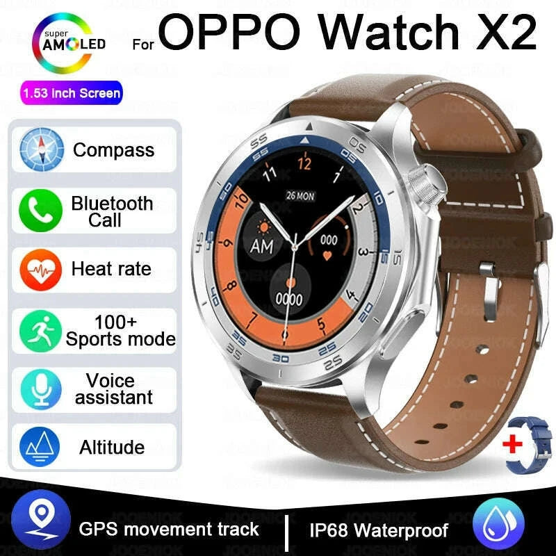 oppo-watch-x2-latest-bluetooth-call-smartwatch-men-gps-nfc-health-monitoring-ip68-waterproof-watch-amoled-hd-screen-smart-watchkimlud-womens-fashion-34608946