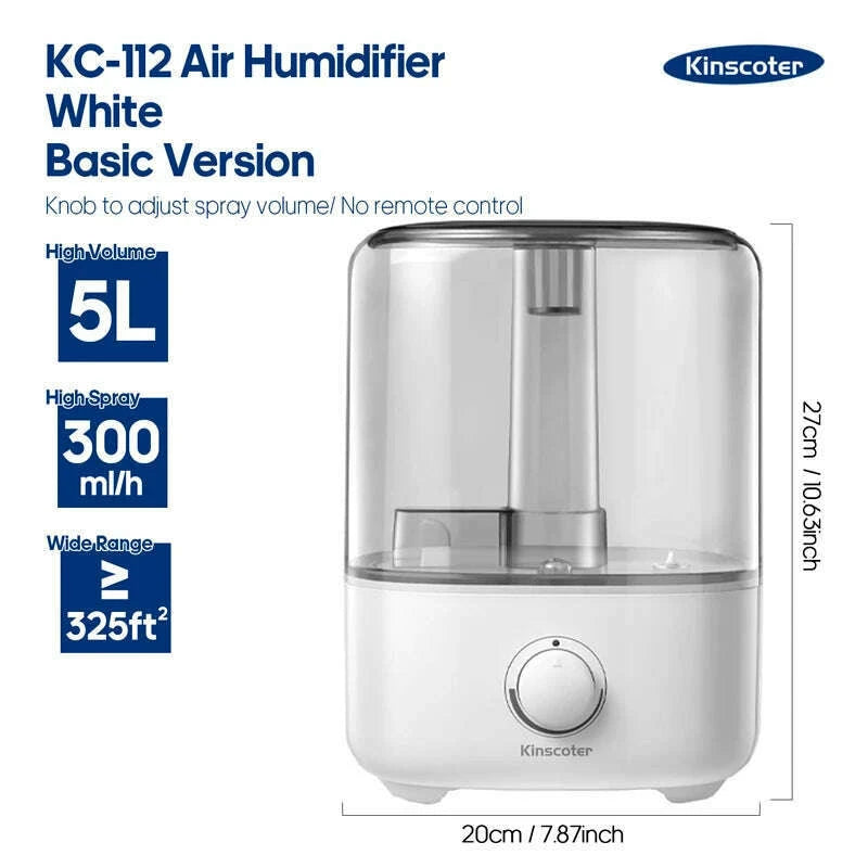 kinscoter-3l-air-humidifier-professional-large-capacity-home-humidifier-plant-mist-aroma-diffuser-with-remote-control-timerkimlud-womens-fashion-34619824