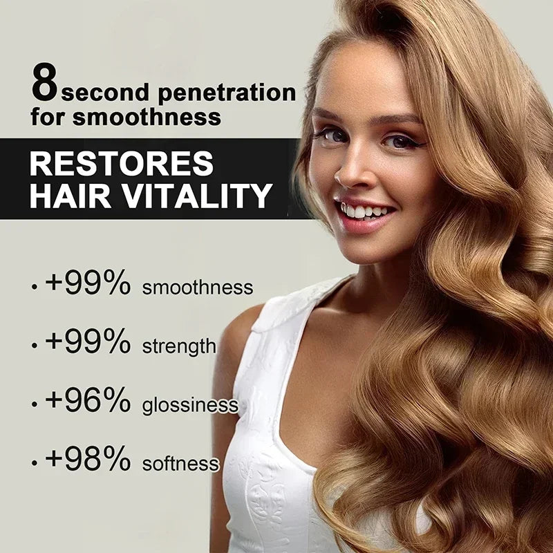 Keratin Hair Mask Smoothing Repair Frizz Shine — Gold | KIMLUD