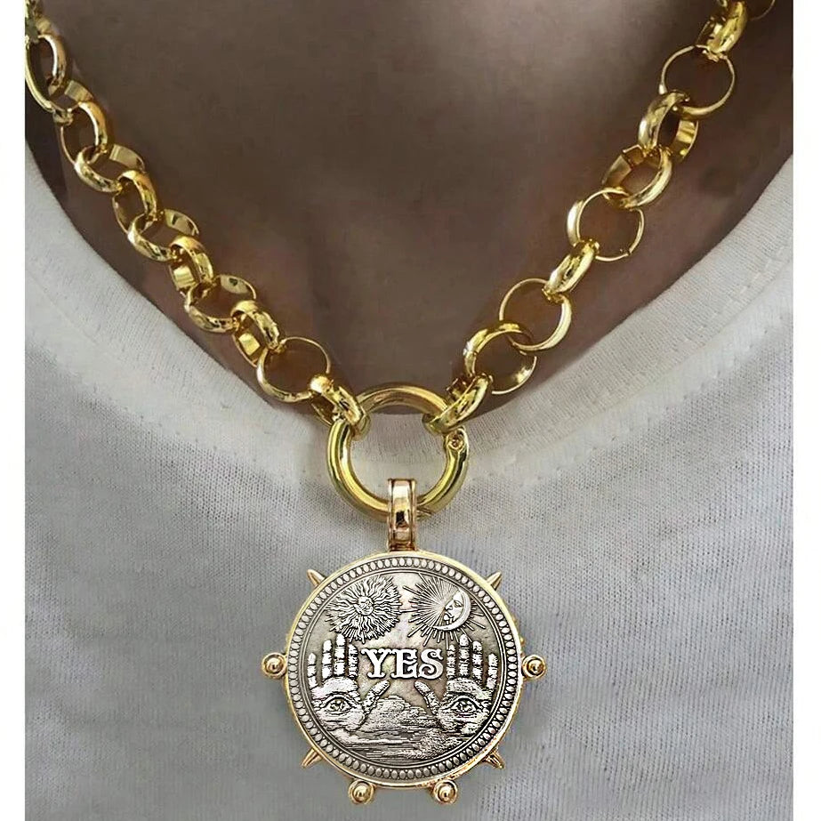 Copper Gothic Cuban Chunky Necklace — Copper | KIMLUD
