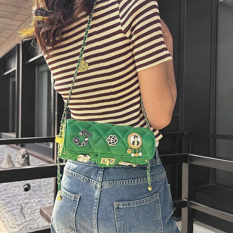 KIMLUD, Rhombus Shoulder Bag Women Crossbody Bag Purses bag for women crossbody bags for women, KIMLUD Womens Clothes