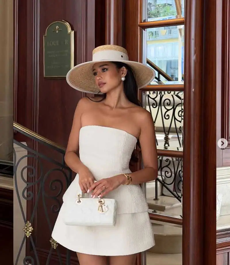 Hepburn Silhouette Hats And Caps Paper — Black | KIMLUD