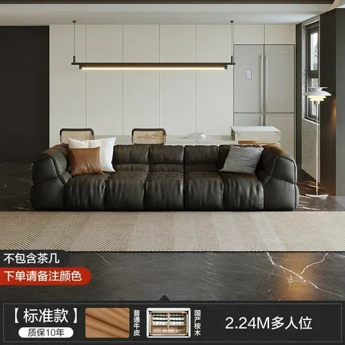 Puff Leather Sofa Bedrooms Comfortable Reclining Luxury Designer Lazy Sofa Modern Minimalist Sofy Do Salonu Home Furniture