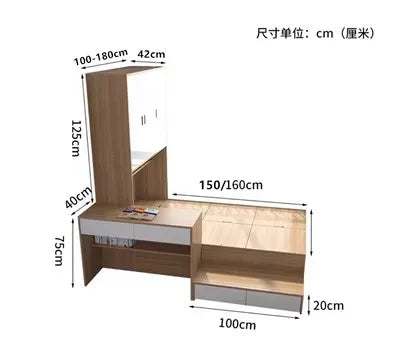 Stainless Steel Tatami Compact High Box — Natural Wood and White | KIMLUD