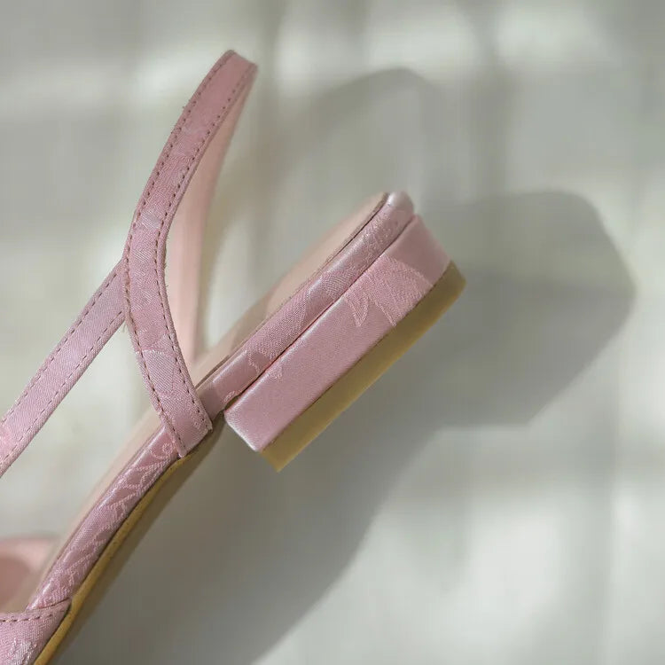 Pink Silk Shallow Women Flats Gold Leather Mixed Slingback Casual Sandals Embroidery Silver Lady Moccasins Femininos Zapatos