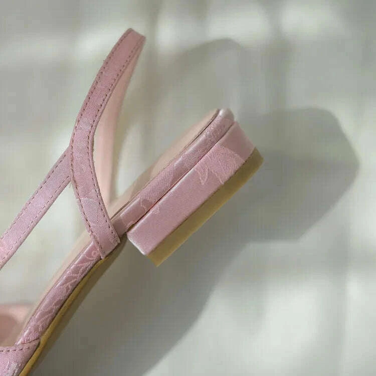 KIMLUD, Pink Silk Shallow Women Flats Gold Leather Mixed Slingback Casual Sandals Embroidery Silver Lady Moccasins Femininos Zapatos, KIMLUD Womens Clothes