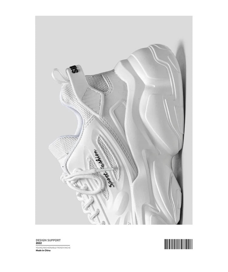 Breathable Mesh Sneakers Sport Walking — Black | KIMLUD