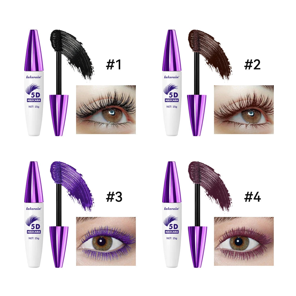 5d Mascara for All Eye Lash Mascara Waterproof Lengthening and Volume Cosmetics Makeup Woman Eyelash Black Brown Effect Extended
