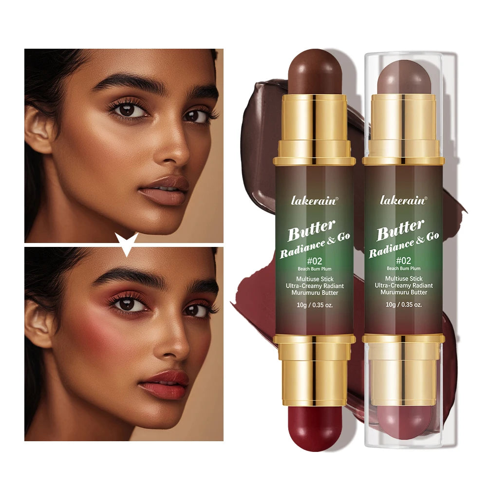 Physicians Butter Glow And Go Multiuse Stick Double Headed Bronzer Blush For Cheeks Eyes Lips Long Lasting Matte Glow Makeup