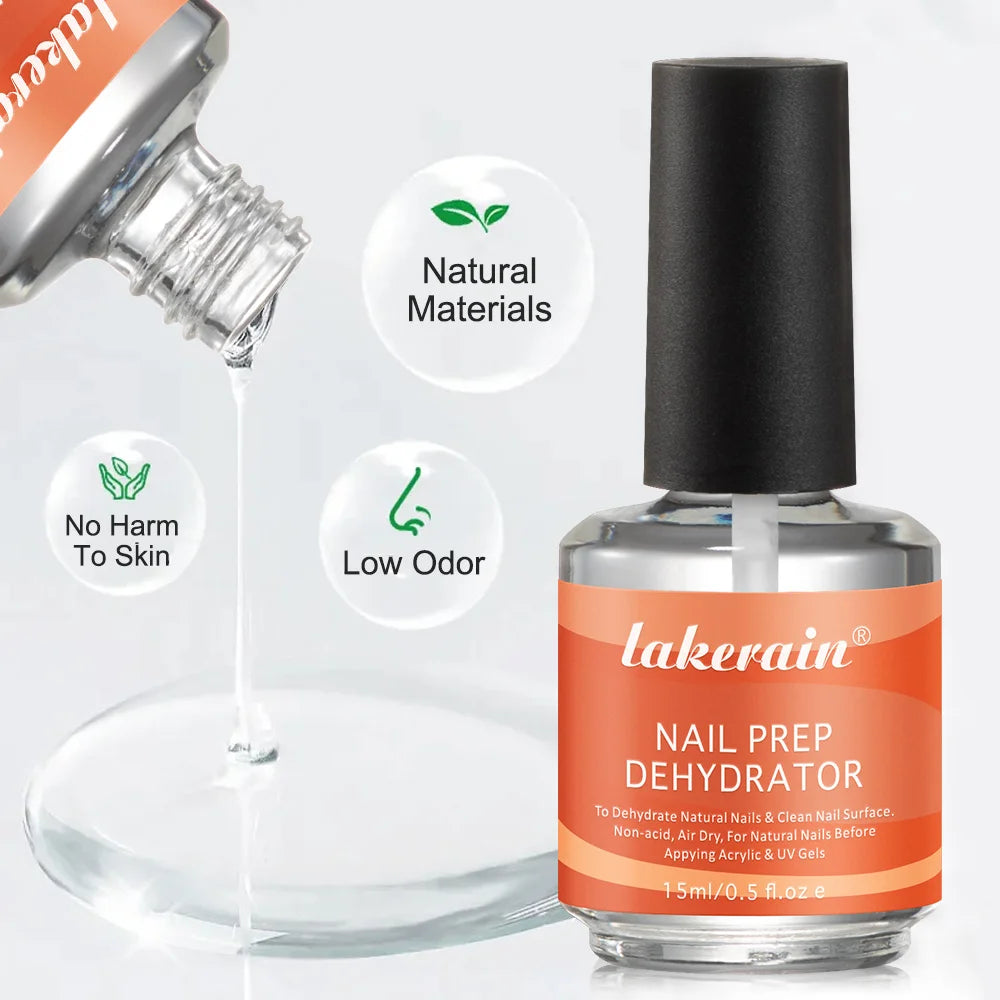 2Pcs/set Nail Primer Fast Air Dry Prep Dehydrator For Nail Soak Off Base Primer Gel First Nails Gel For Professional Manicure
