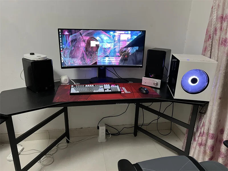 Nordic Simple Desk E-sports Gaming — Black | KIMLUD