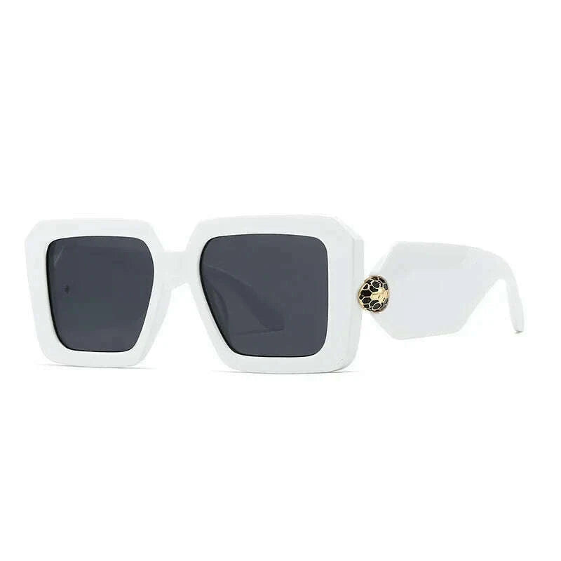 KIMLUD, New Oversized Square Sunglasses Women For Female Luxury Brand Designer Vintage Sun Glasses Popular Punk Elegant Sexy Lady Shades, KIMLUD Womens Clothes