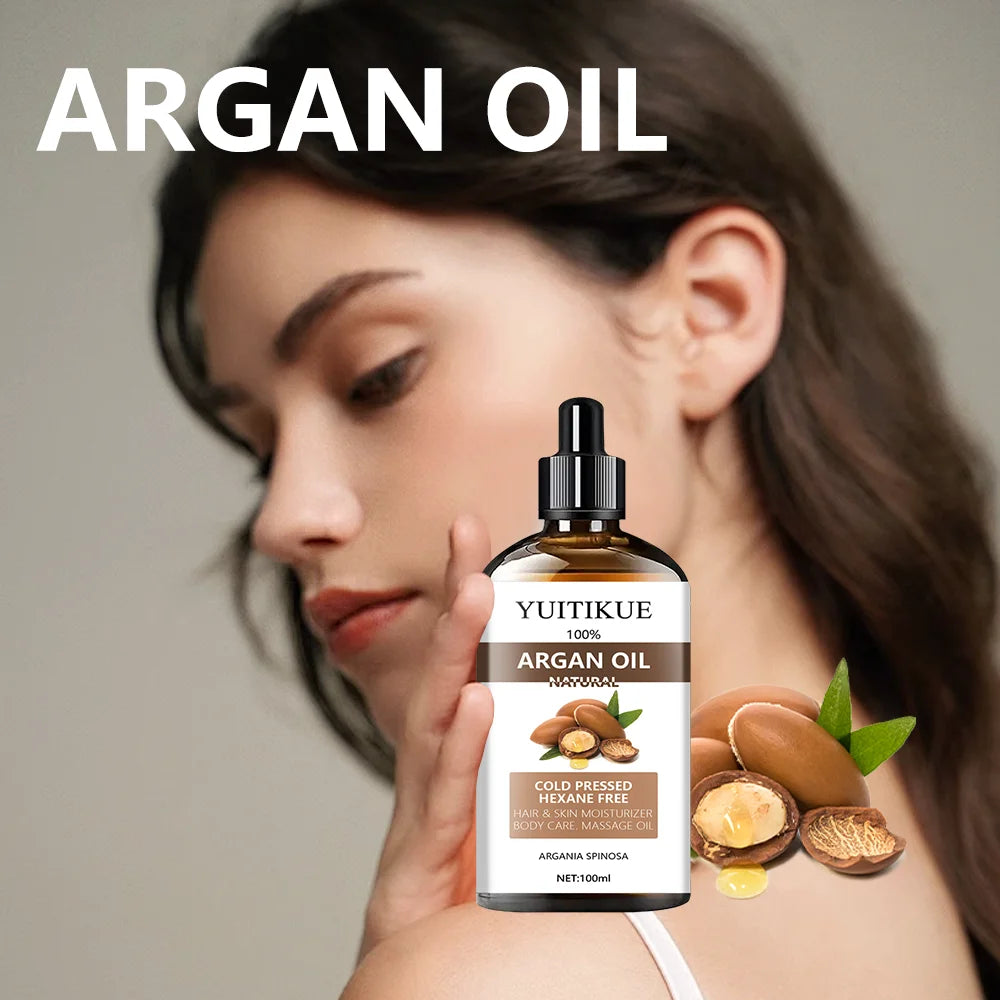 Argan Oil Serum Multi-Purpose Moisturizer Hair And Skin — Golden Amber | KIMLUD