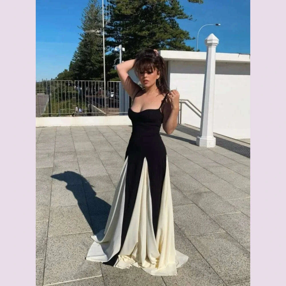 elegant-black-white-dress-color-clash-women-halter-backless-dresses-sleeveless-high-waist-floor-length-dresses-party-gowns-kimlud-kimlud-33922275