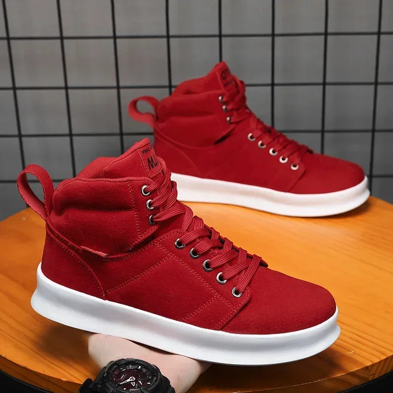 Sneakers men Flat Platform Shoes Fashion Breathable Thick bottom Running Casual High Top Shoes Ladies