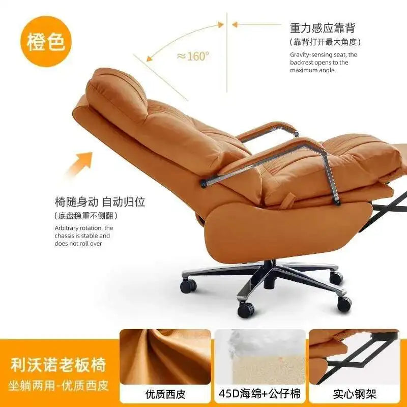 Nordic Cortex Fabric Recliner Chair Ergonomic — White | KIMLUD