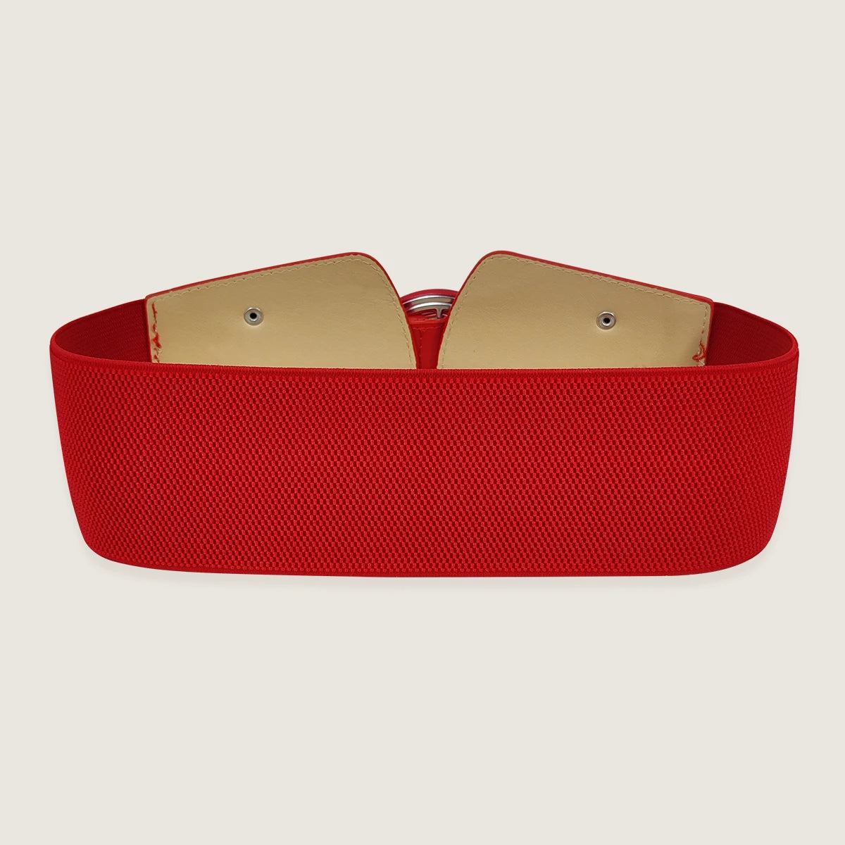 Women's Cummerbund Belt – Wide Elastic – PU – Red | KIMLUD