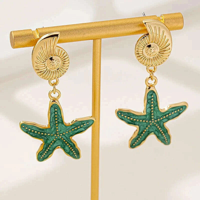 conch-earrings-for-women-fashion-childrens-fun-ocean-series-metallic-color-starfish-beach-holiday-style-banquet-gift-kimlud-kimlud-33915085