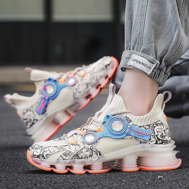 YRZL Men Sneakers Tenis Luxury Designer Shoes Mens High Quality Platform Sneakers Fashion Blade Loafers Running Shoes for Men