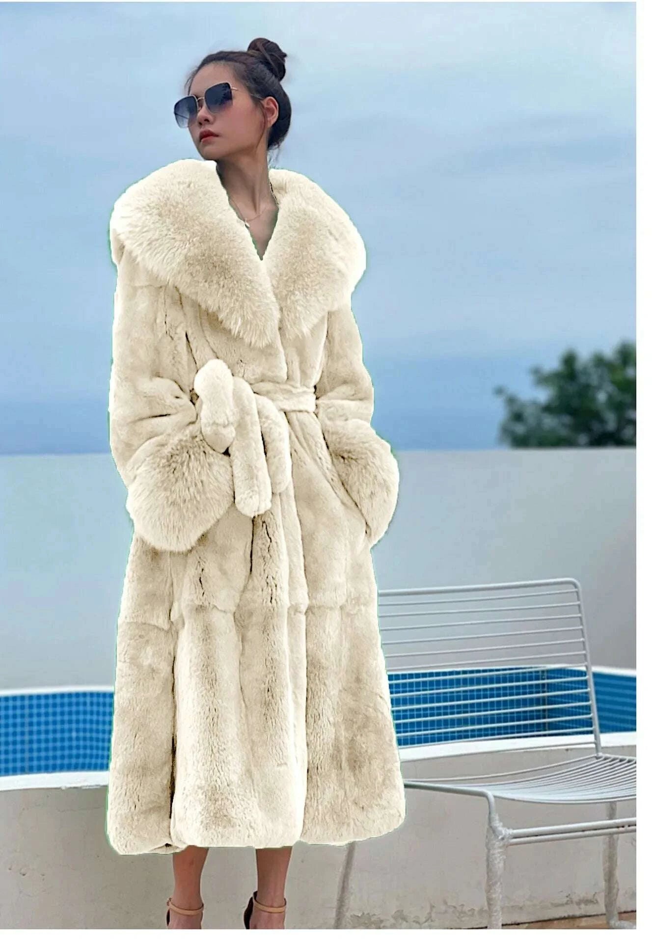 KIMLUD, 2024 Long Mink Coats Women Fur Coats Winter Outwear Faux Fur Jacket Female Long Sleeve Ladies Casual Oversize Fur Coat Parkas, KIMLUD Womens Clothes