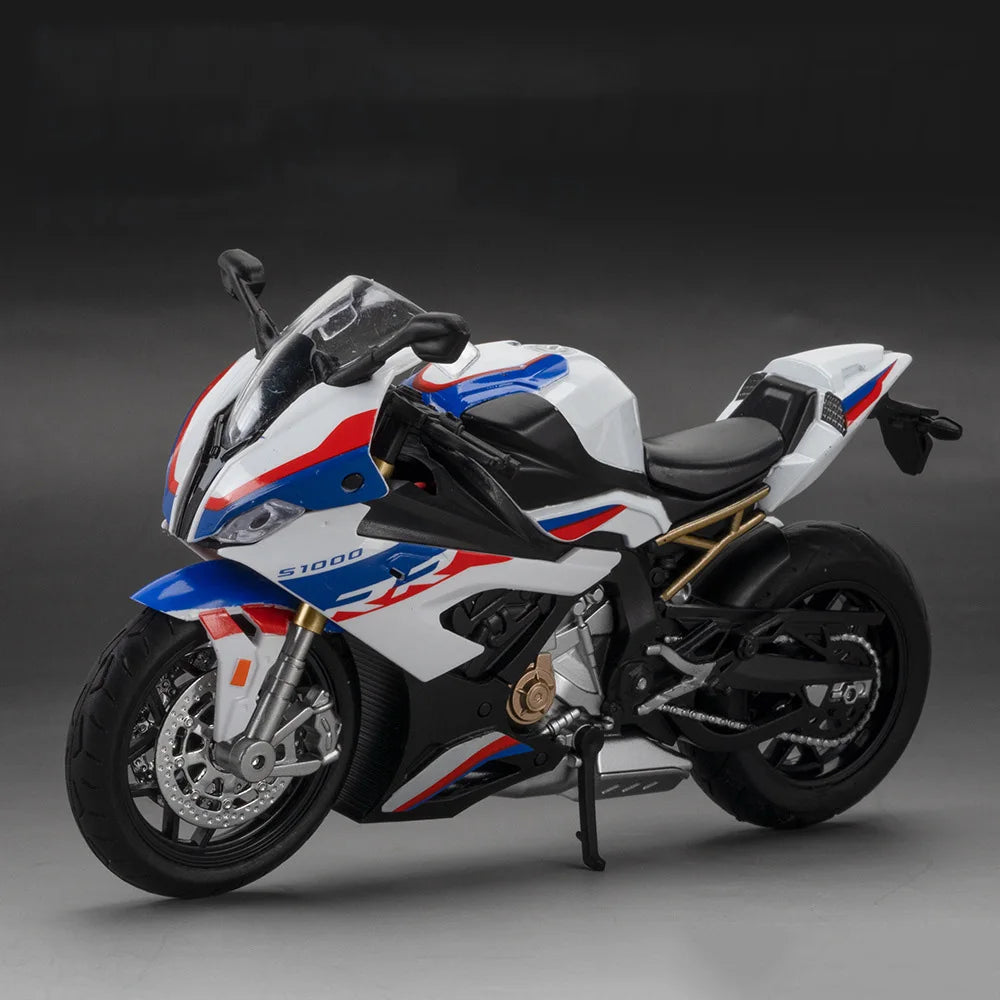 1:12 S1000RR Model Motorcycles Kawazaki NINJA H2R Toys Alloy Diecast Sound Light Shock Absorption Simulation Motorcycle Boy Gift