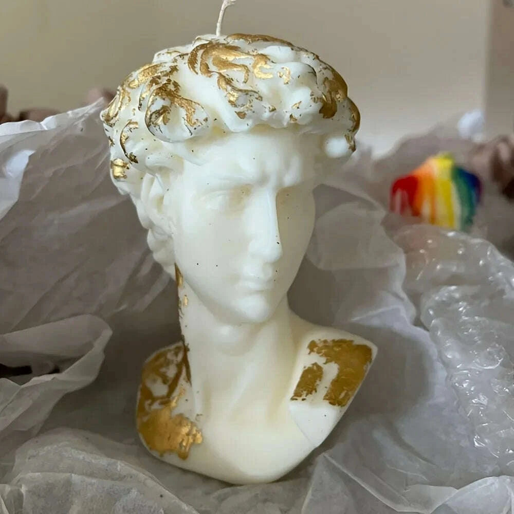 KIMLUD, David Shape Silicone Scented Candle Mold DIY 3D Portrait Resin Mould Human Body Gypsum Making Tool Craft Gifts Home Decor, KIMLUD Womens Clothes