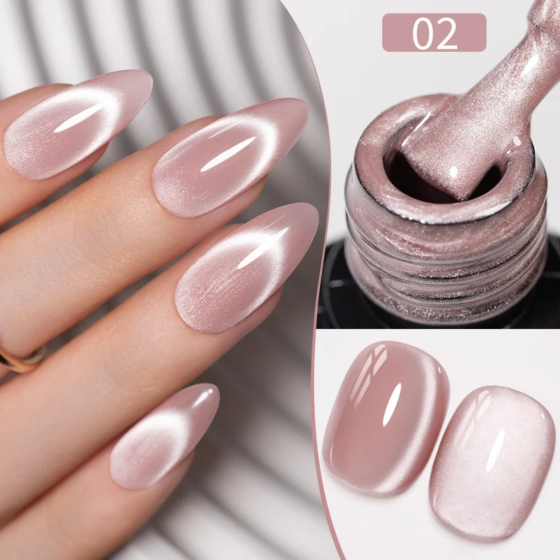 Reflective Glitter Gel Nail Polish Multidimensional Holographic Sparkle, UV-Curable Finish — Pink Lilac | KIMLUD