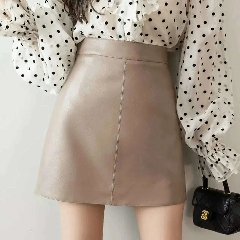 fall-winter-brown-pu-leather-mini-skirt-womens-tight-fit-high-waist-biker-style-half-body-skirt-zipper-decorationkimlud-womens-fashion-34619211