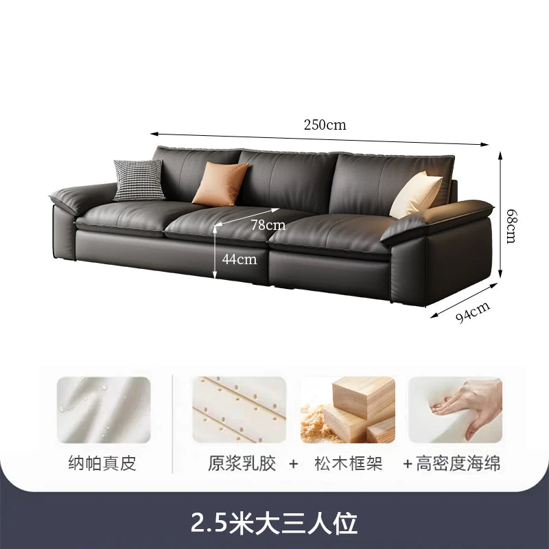 European Glamour Sectional Sofa Minimalistic — Cream | KIMLUD