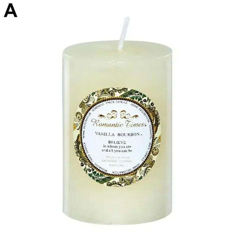 KIMLUD, Household Smokeless Column Wax Scented Candles Church Holiday Wedding Scented Birthday Buddhist Candles Home Decoration, KIMLUD Womens Clothes