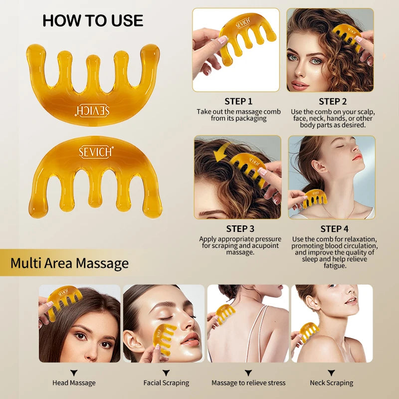 Batana Oil Scalp Massager Tool Set Anti-Hair Loss — Pink | KIMLUD