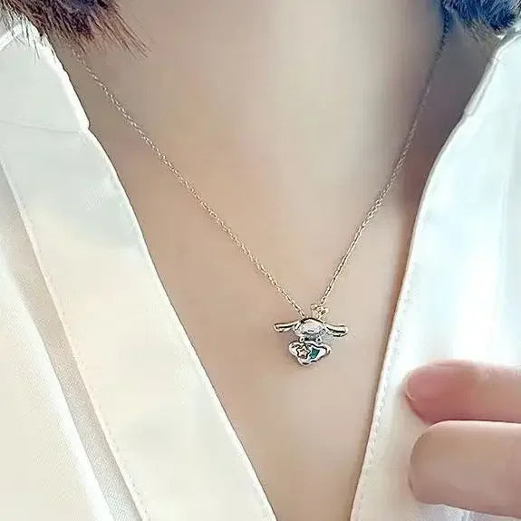 Sanrio Necklace Metal Adjustable Open Ring Bracelet Fashion Silver Golden Color Adjustable Knuckle Joint cartoon Jewelry Gifts