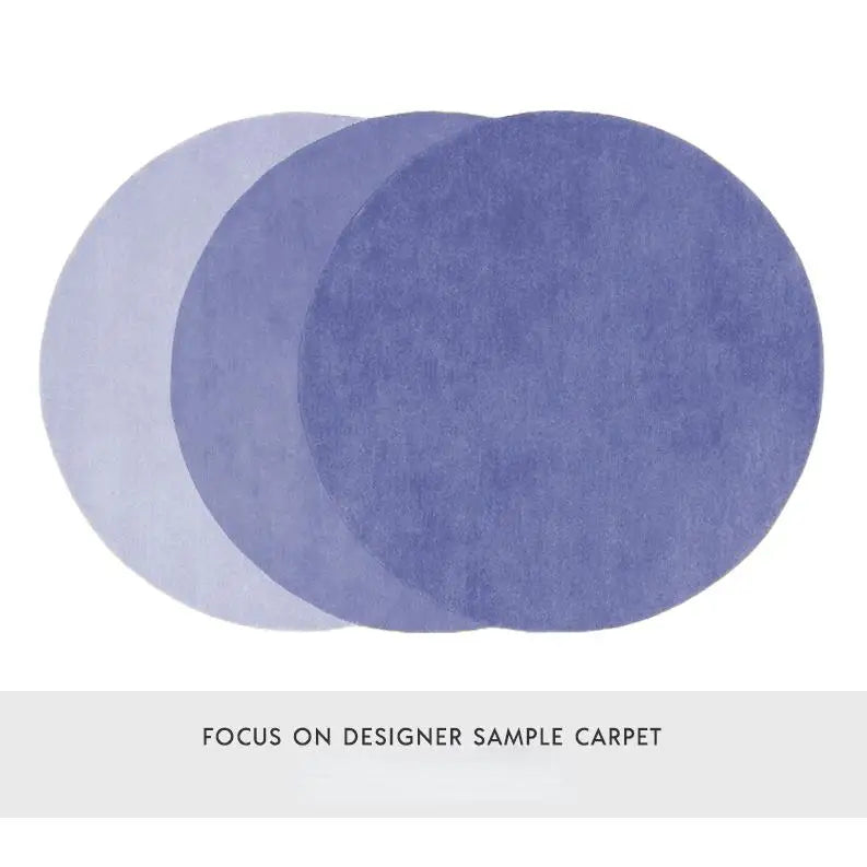 Nordic Plush Wool Rug Irregular Oval Non-Slip — Soft Taupe-Beige | KIMLUD