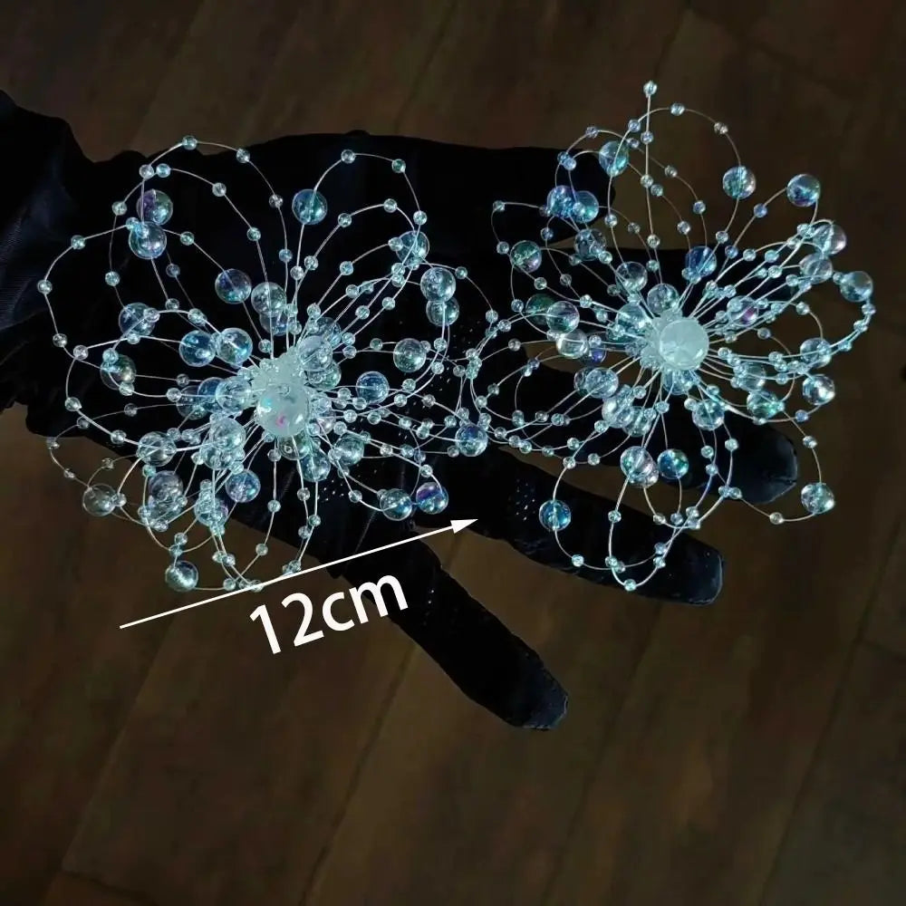 Handmade Floral Dresses Plastic Drop Earrings — Transparent | KIMLUD