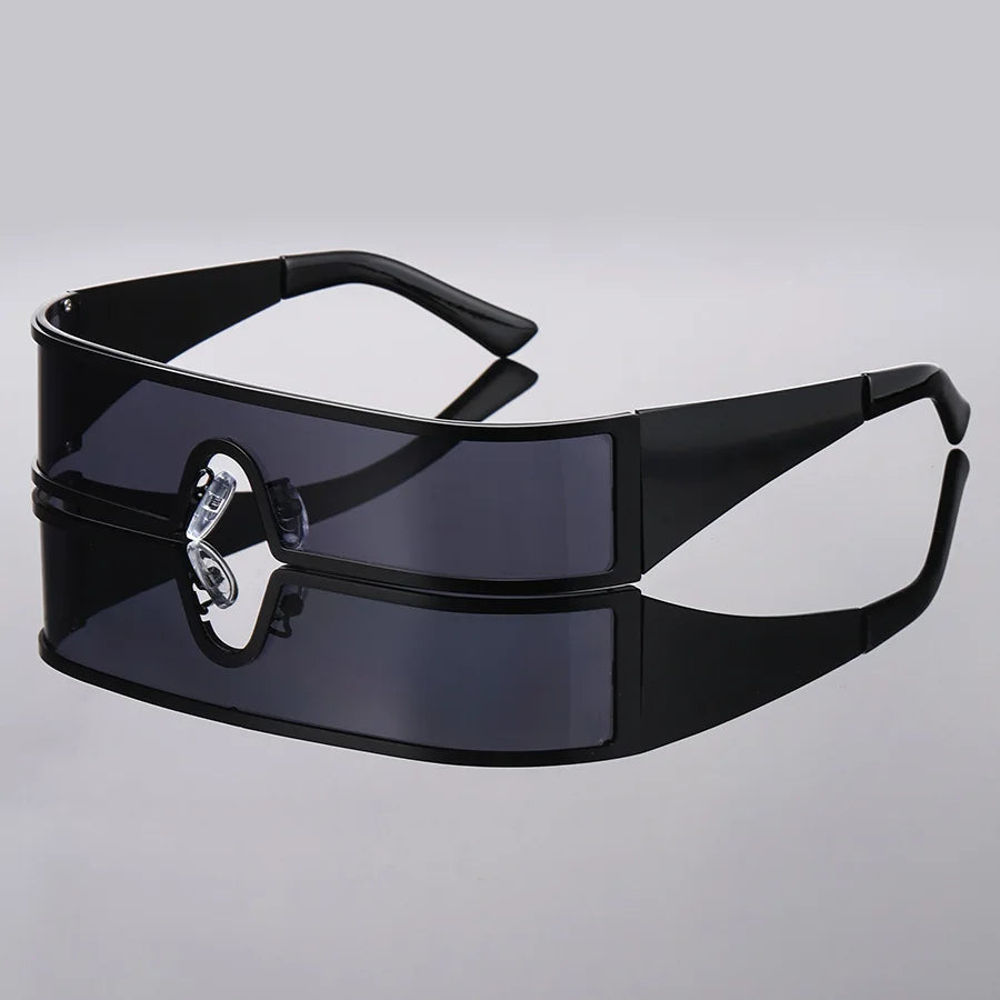 Cyberpunk Sunglasses Narrow Frames — Black | KIMLUD