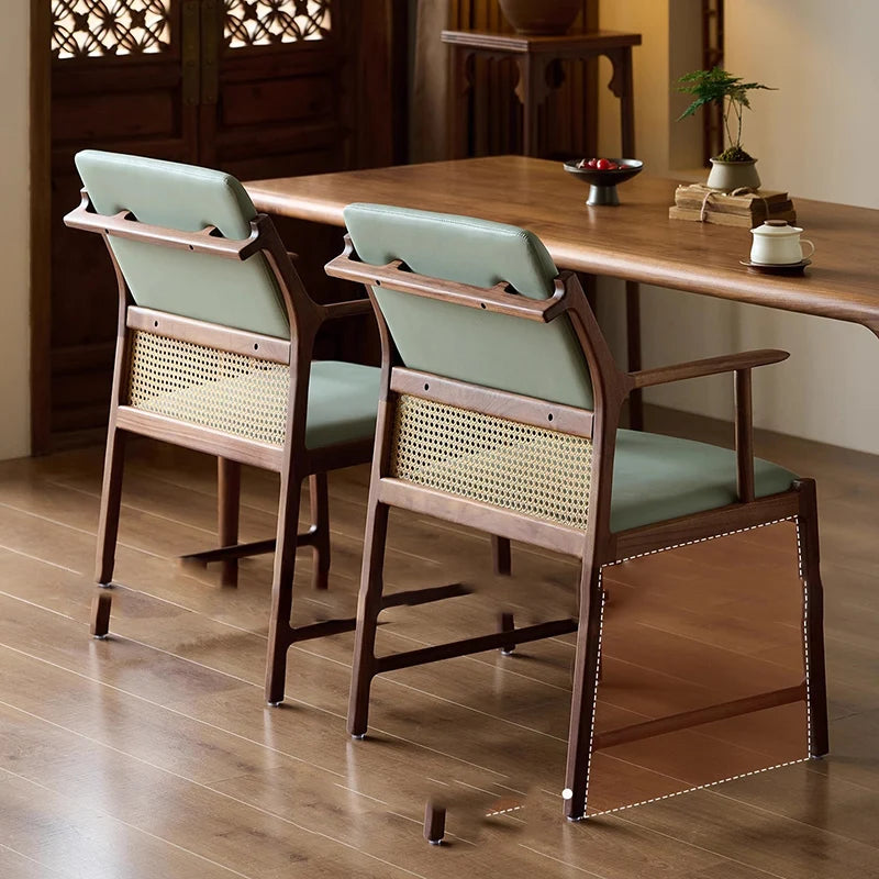 Chinese Style Dining Chairs Replica — Black | KIMLUD