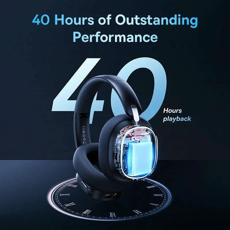 KIMLUD, Baseus GH02 Gaming Wireless Headphone with Mic Over-Ear Headphones Bluetooth 5.3 40mm Driver 2.4G/Wireless/Cable RGB Headsets, KIMLUD Womens Clothes