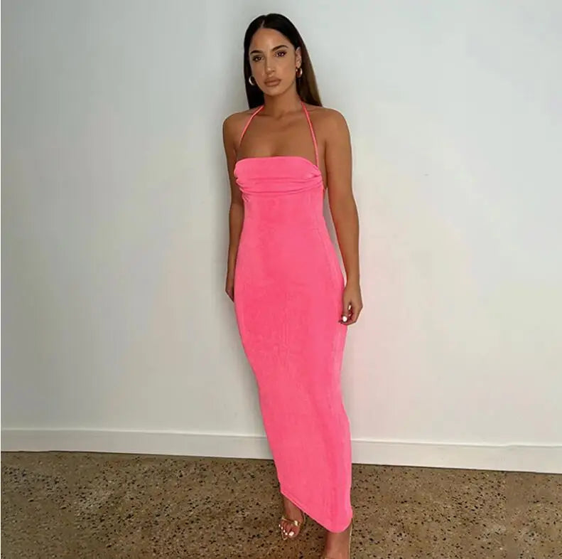 Strapless Sheath Dress – Club Style – Polyester – Purple | KIMLUD