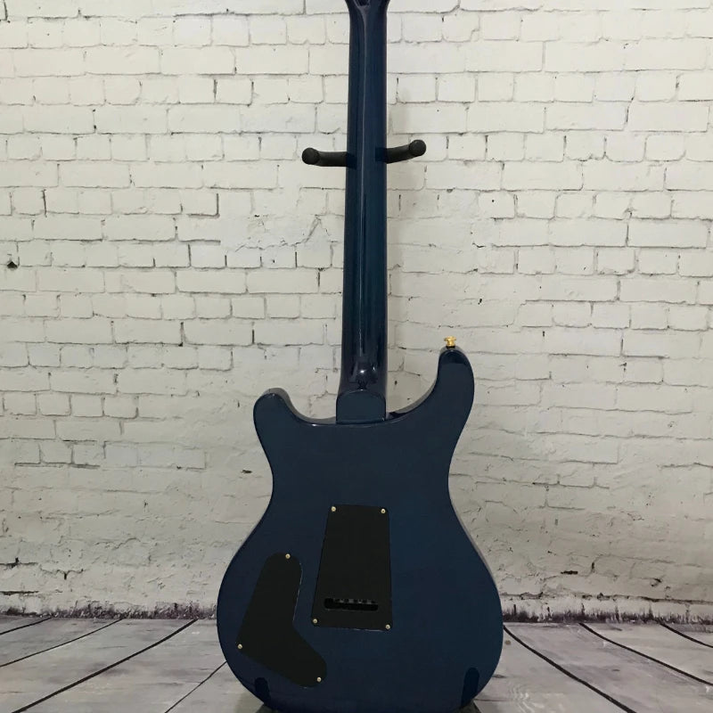 Mahogany Dragon Inlay Electric Guitar — Blue | KIMLUD