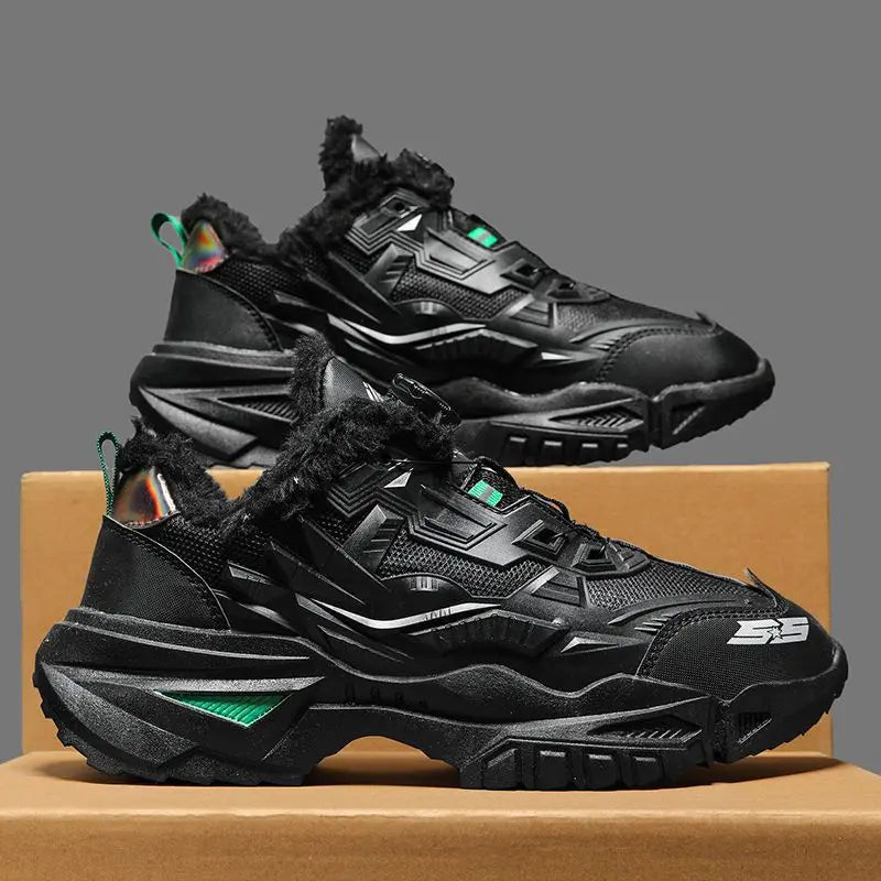 Men's Sport Shoes Thick Bottom Casual Style Fall Fashion Trendy Brand Hong Kong Style Old Dad Shoes Breathable Mesh Upper