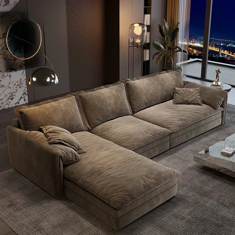 Italian Minimalist Living Room Sofas Modern Simple Straight High Quality Sofa Luxury Design Muebles Chinese Style Furniture